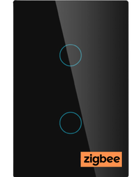 Interruptor inteligente zigbee 3 botones táctil en negro